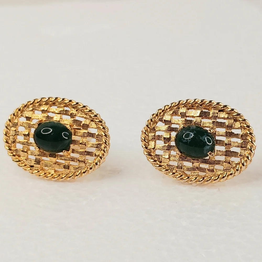 Men's Cufflinks, Jadeite-Omphacite